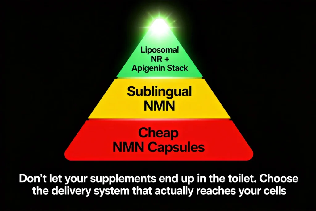 Liposomal NR vs NMN comparison chart 2026